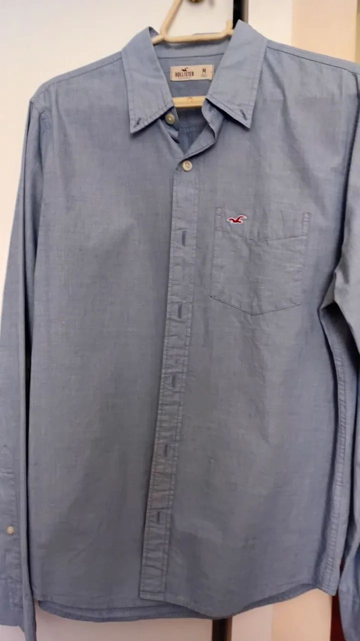 Camisa Social Manga Longa Holister - Foto 4