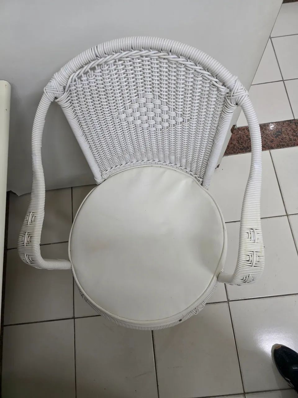 Cadeira Vime branca 2 unidades - Foto 3