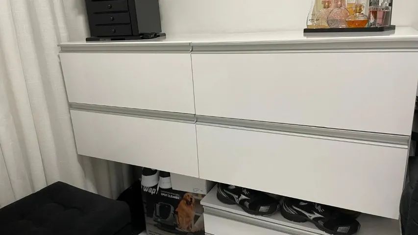 Gaveteiro suspenso em MDF branco. - Foto 4