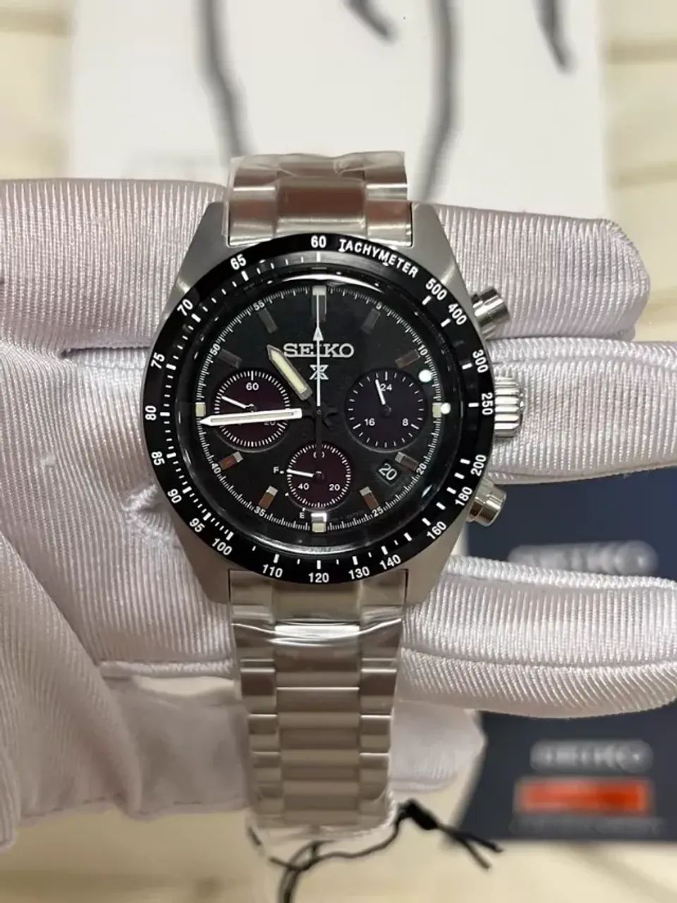 Relógio Seiko Prospex Speedtimer SSC819 Preto Novo