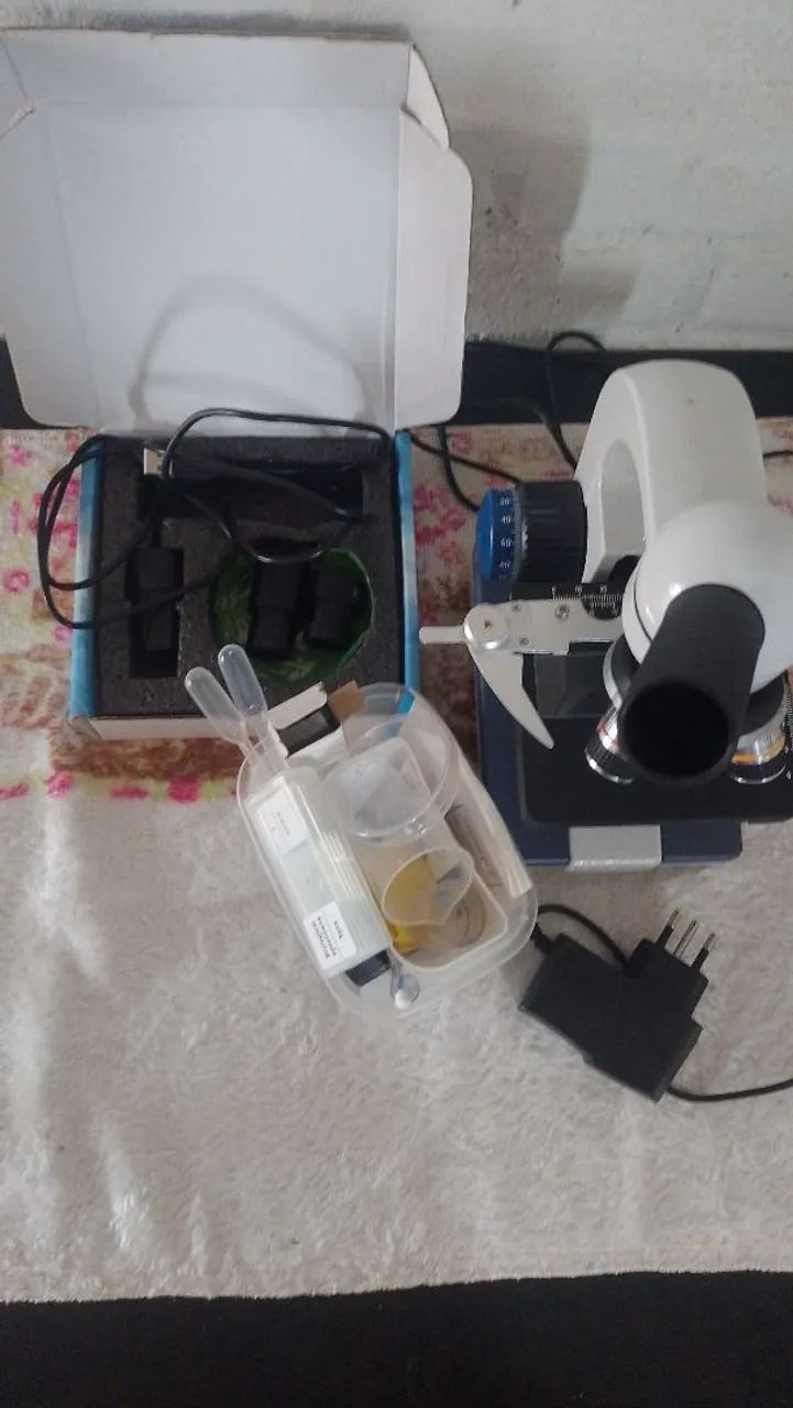 Microscópio monocular+ câmera para microscópio digital  - Foto 3