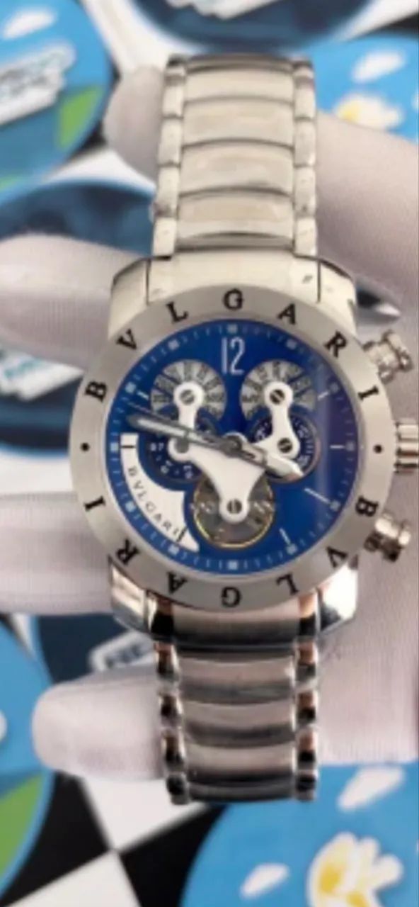 Relógio BVGARI PRATA DE CENTRAL AZUL PLATINA  - Foto 2