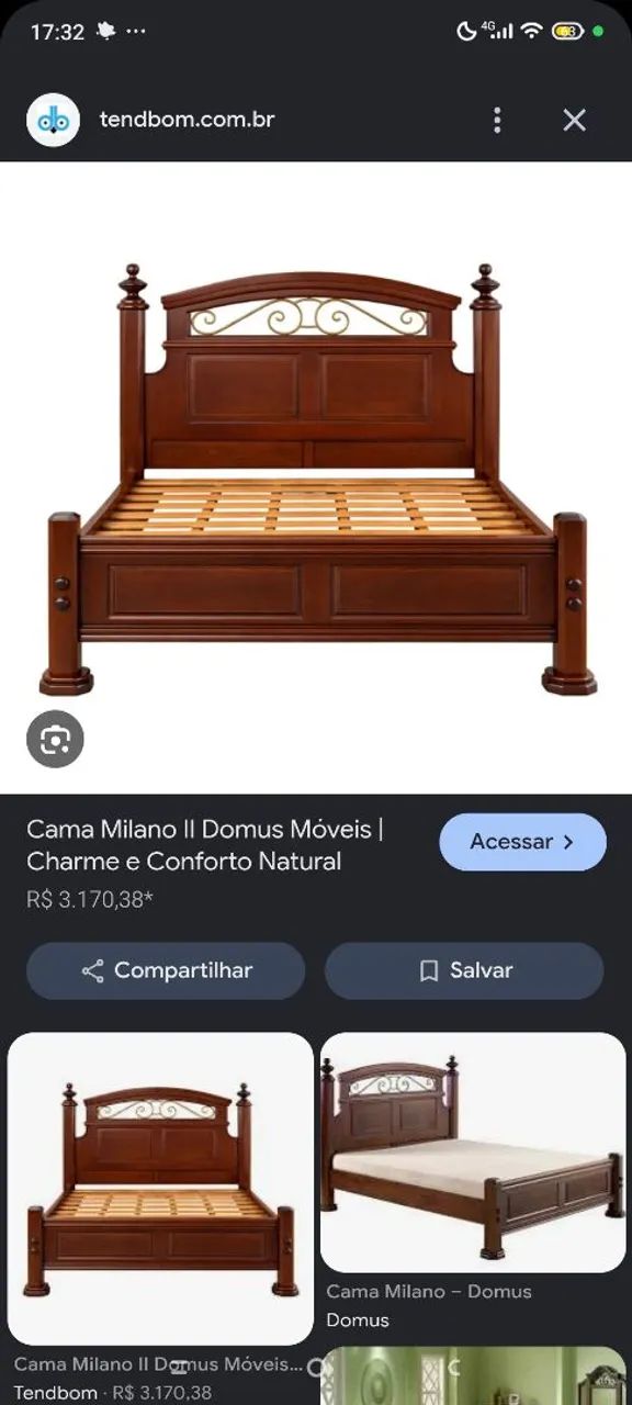 Cama de Casal - Madeira Maciça Rústica  - Foto 3
