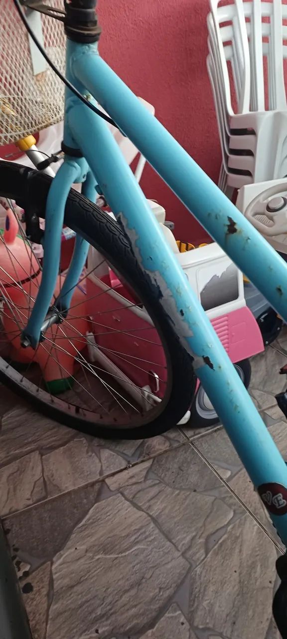 Bicicleta azul de passeio - Foto 3