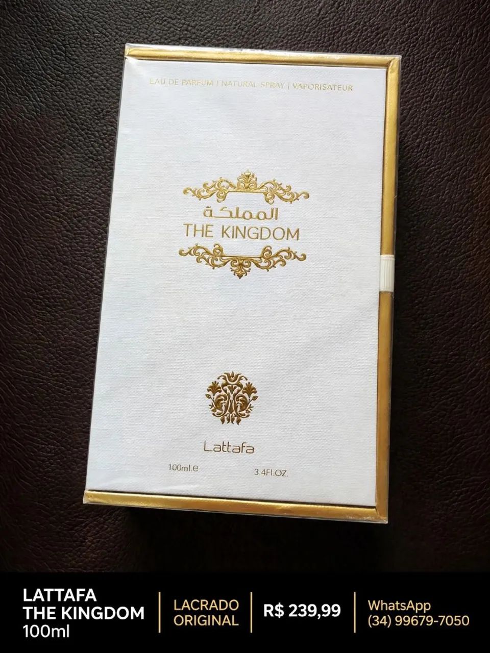 Lattafa The Kingdom 100 ml Original Lacrado  - Foto 5
