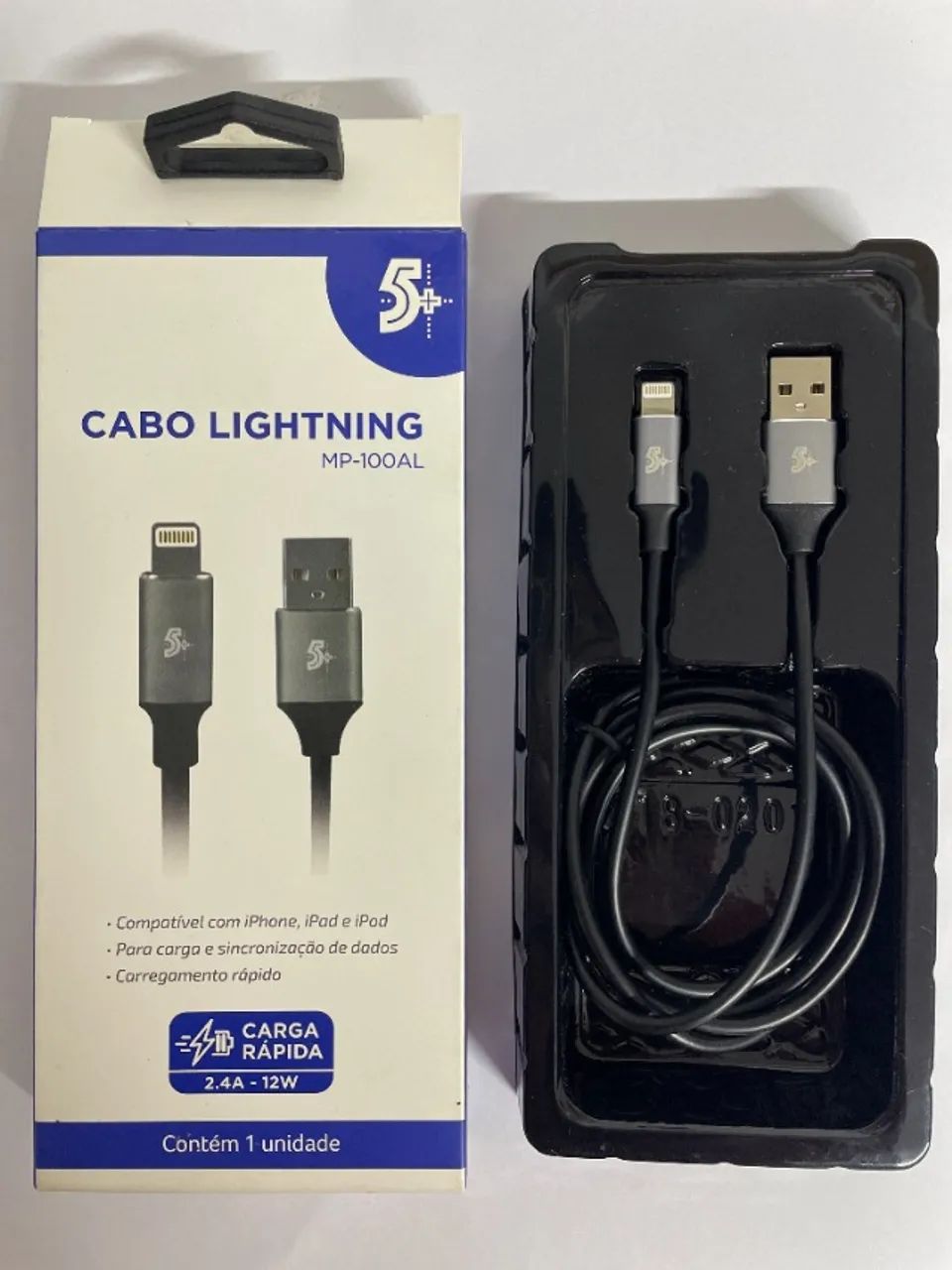 Cabo Lighting - carregamento rápido - 2.4A - 12W - 1,2m para IPHONE, IPAD e IPOD.  - Foto 2