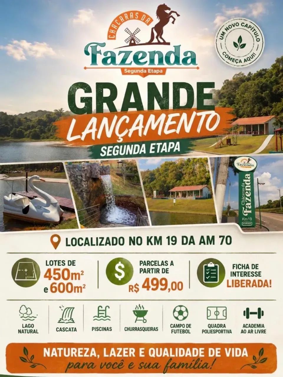 Chácaras da Fazenda 1 Lotes com parcelas de R$499 - Foto 3