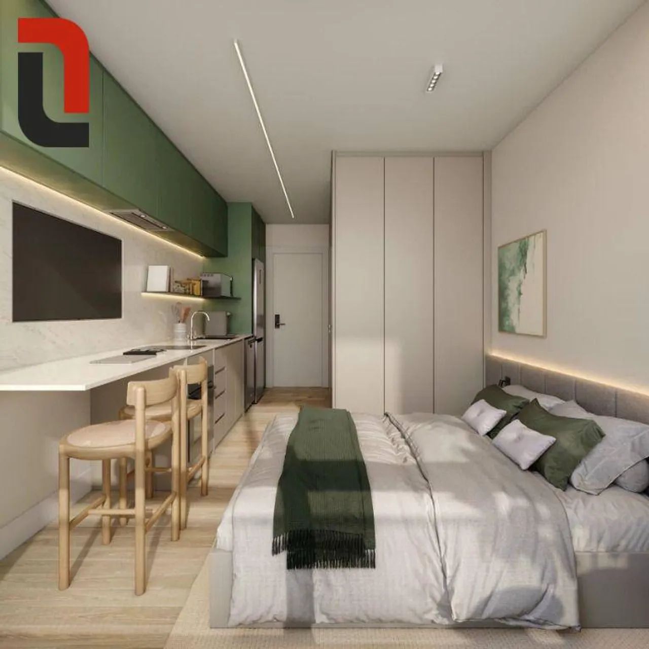 Core Silva Jardim Studio 22m² Open Space no Rebouças