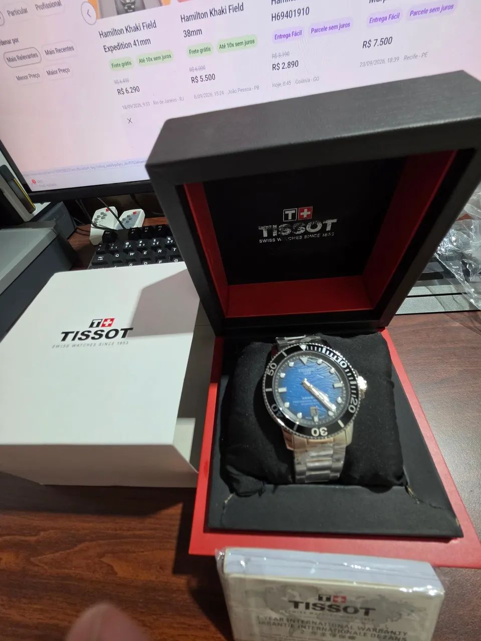Tissot seastar 2000 pawermatic Azul turquesa 44m