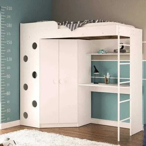Guarda roupa com cama e mesa de estudo - Foto 4