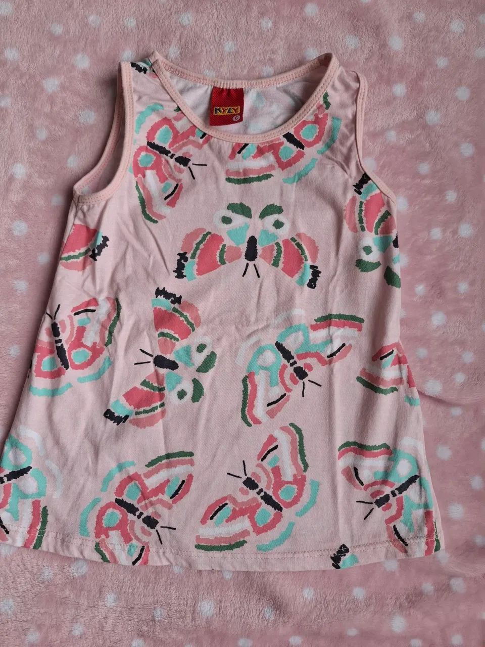 regata infantil rosa com borboletas
