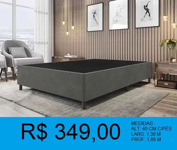 BASE BOX CASAL =COMPRE HOJE E RECEBA ATE EM 72H  - Foto 3