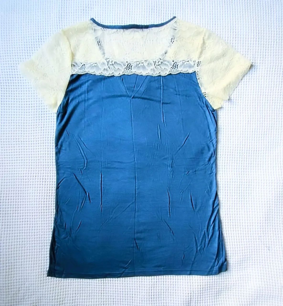Blusa Azul Renda - Siberian - Foto 3