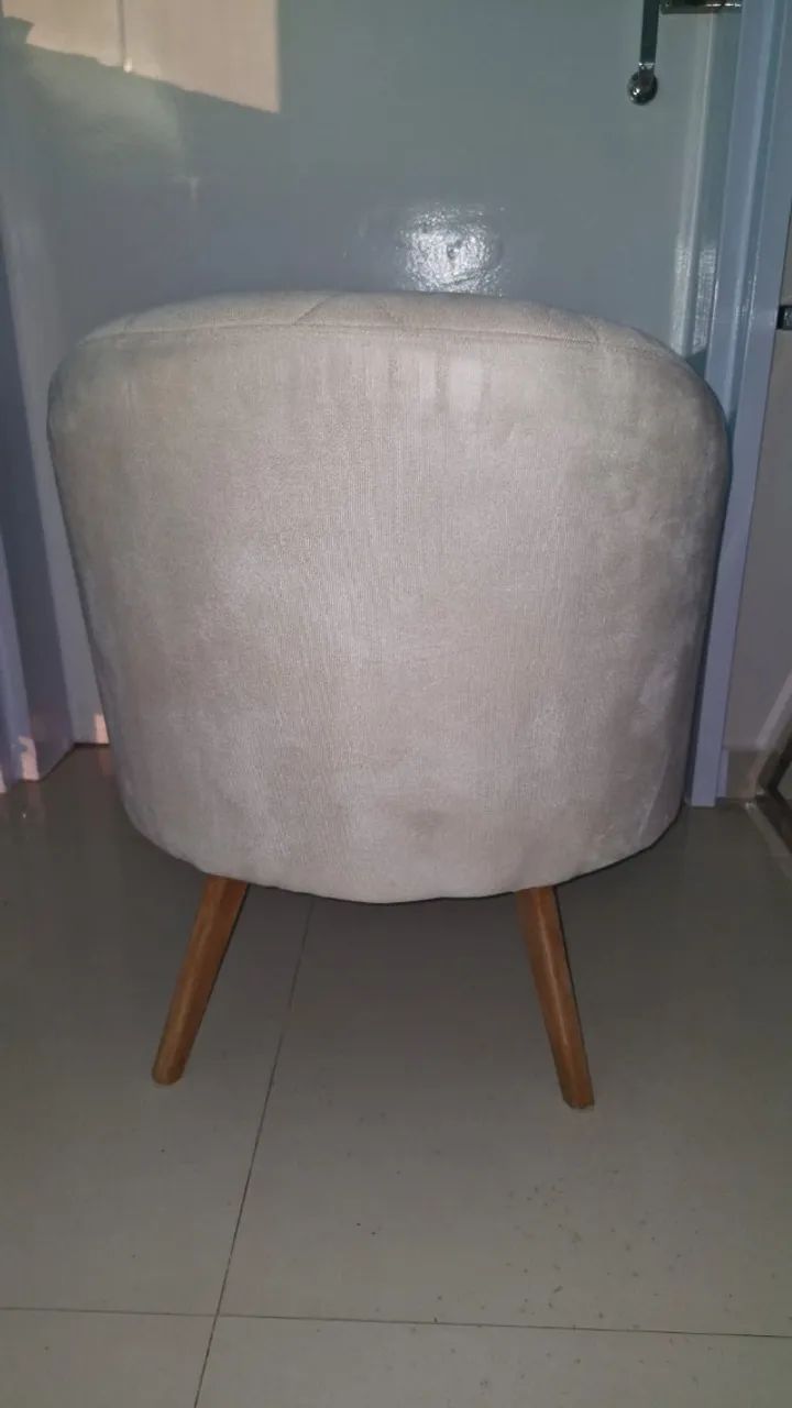 Poltrona Ferradura Bege Claro - Conjunto com 8 unidades - Foto 5