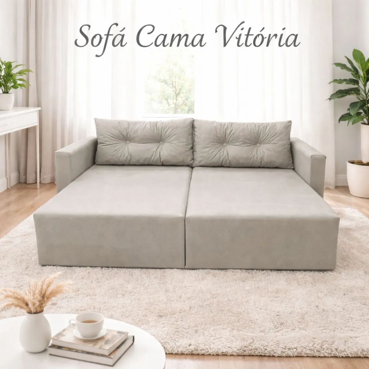 SOFÁ CAMA dois lugares GRANDE 1.95/1.20 diversas cores - Foto 5