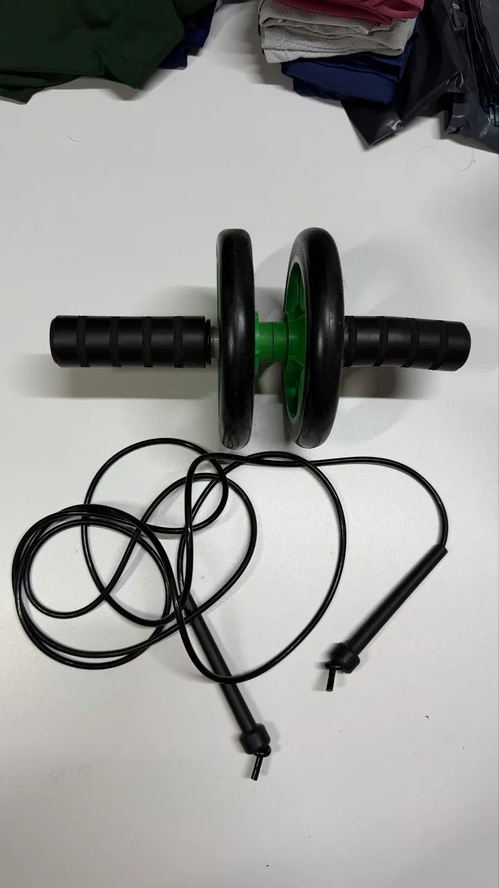 Roda para exercício Abdominal + Corda