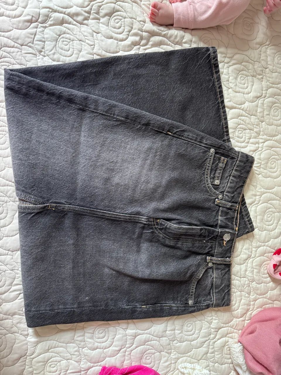 Saia longa jeans 