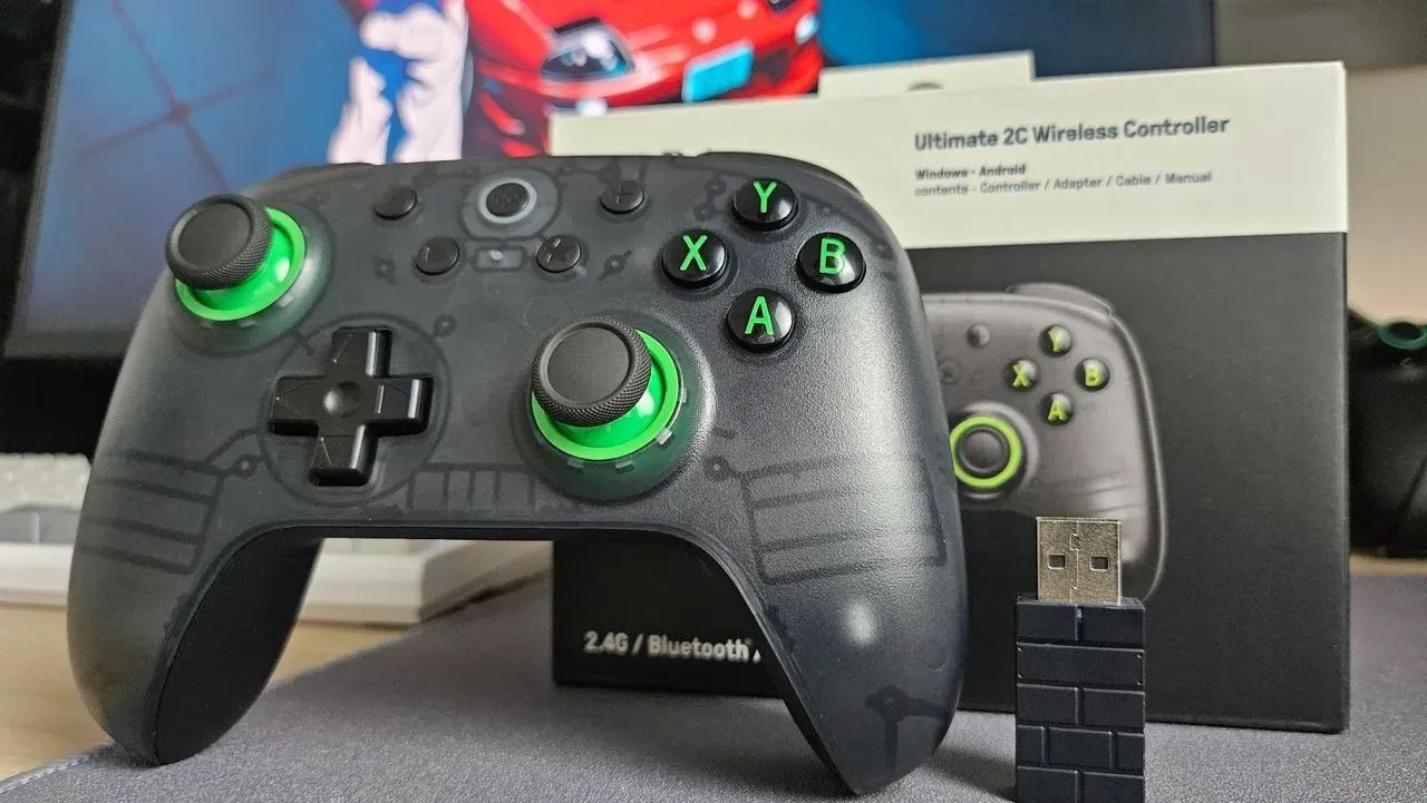 Controle 8bitdo Ultimate 2C Sem Fio Windows/Bluetooth - Preto Transparente - Novo Lacrado 
