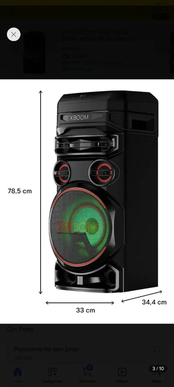 Caixa de som Bluetooth LG xboom com controle remoto  - Foto 2