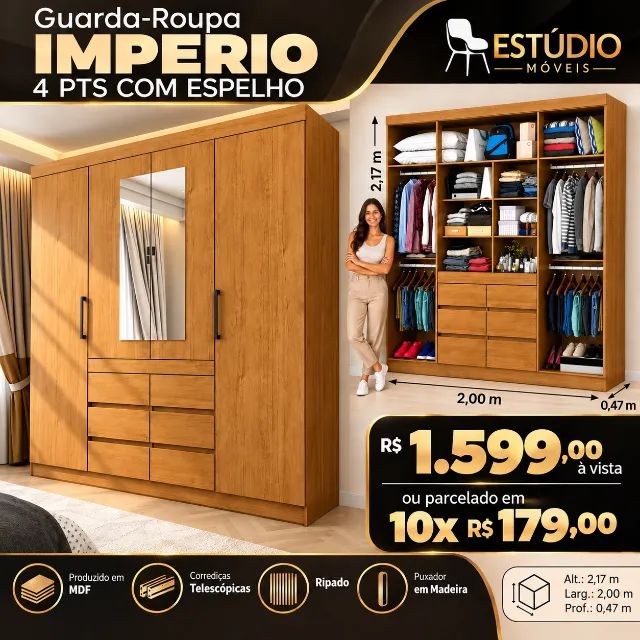 Guarda Roupa imperial com espelho