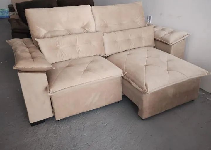 Sofá retrátil duplo corte novo direto de fábrica. - Foto 3