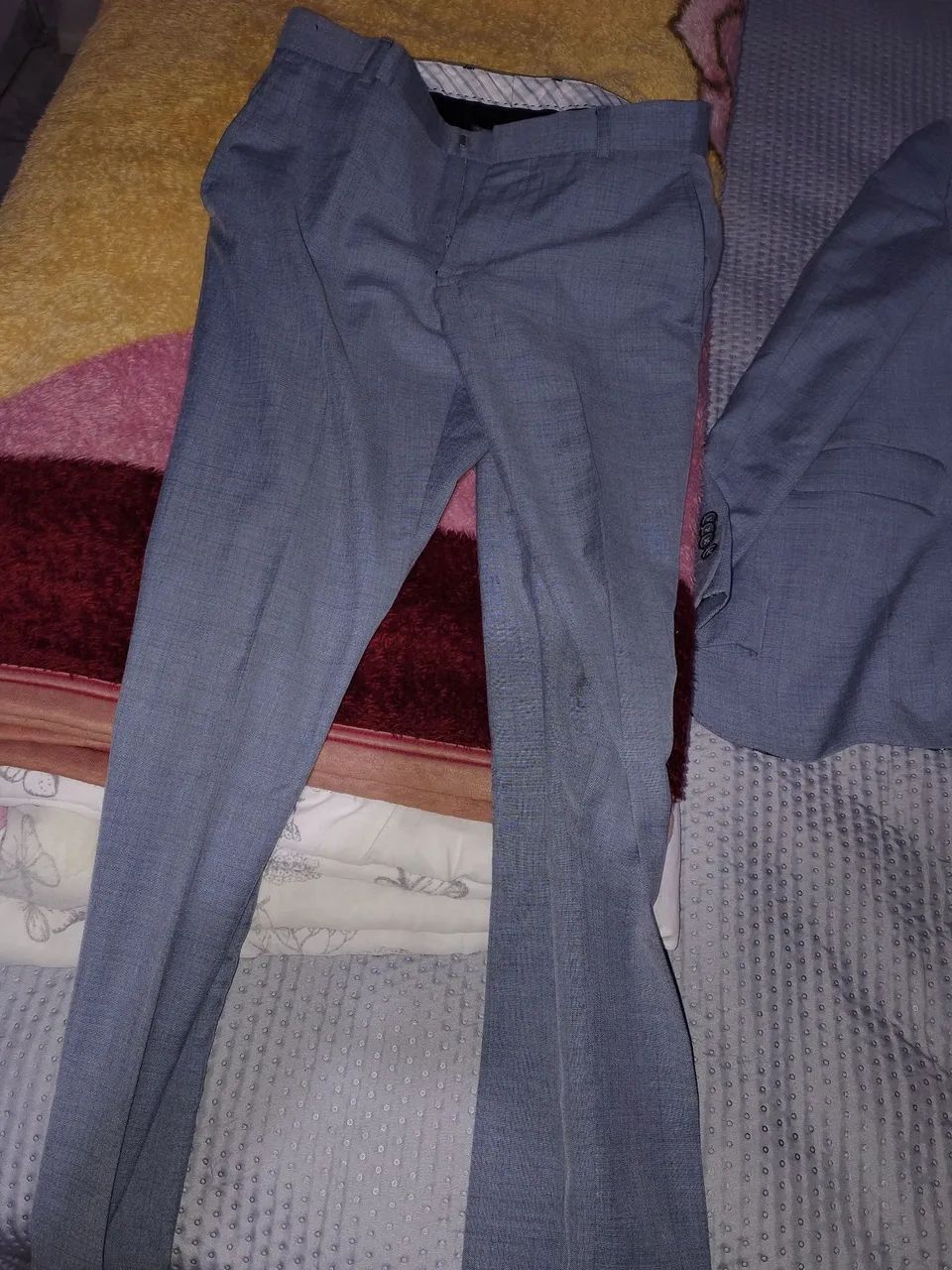 Terno cinza Raffler blazer 46 e calça 40 