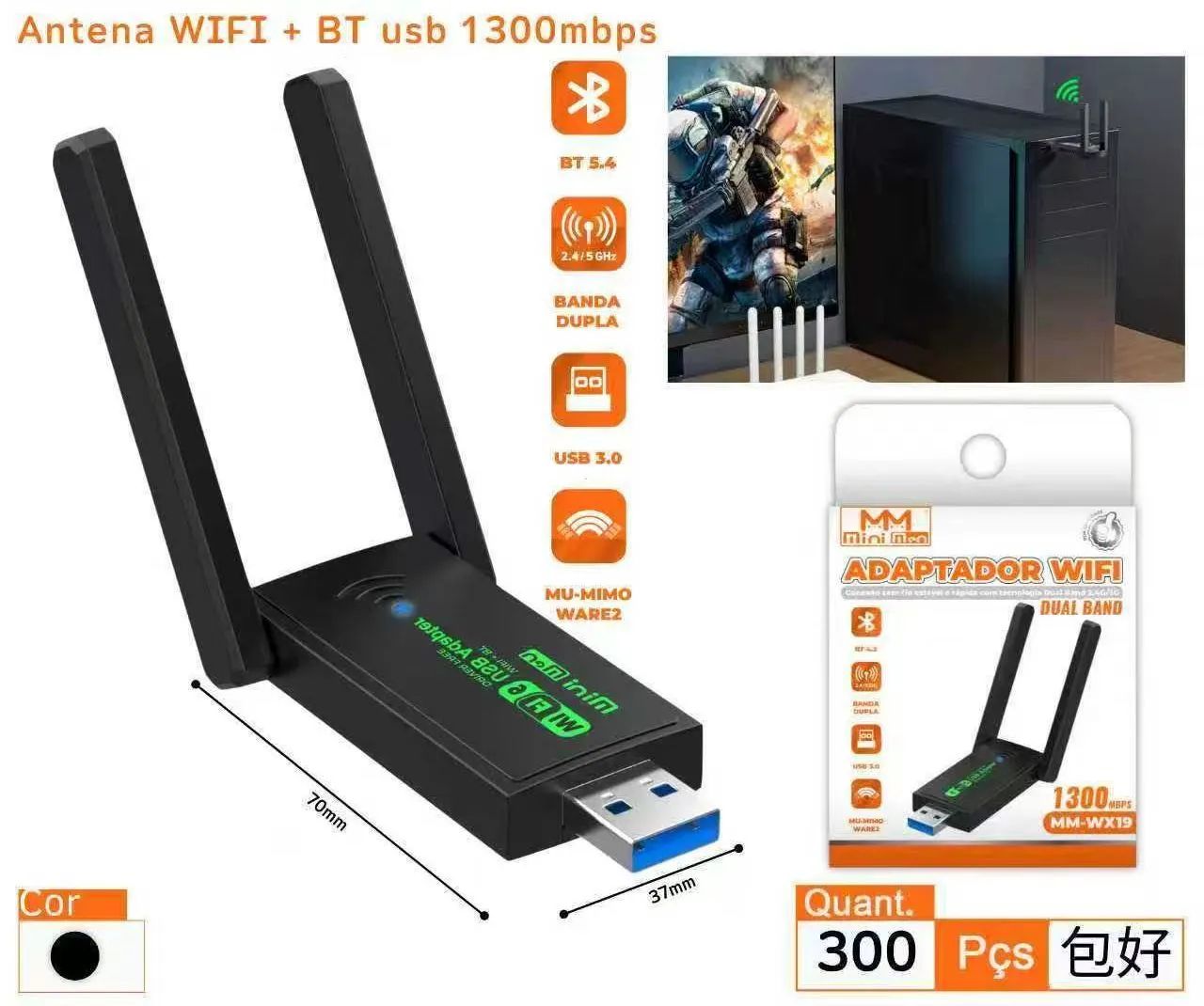 Adaptador USB para aca de rede wifi  - Foto 5