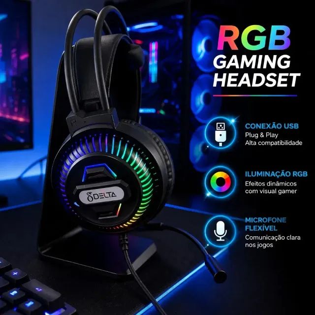Headset Gamer Usb Aitek - Foto 4