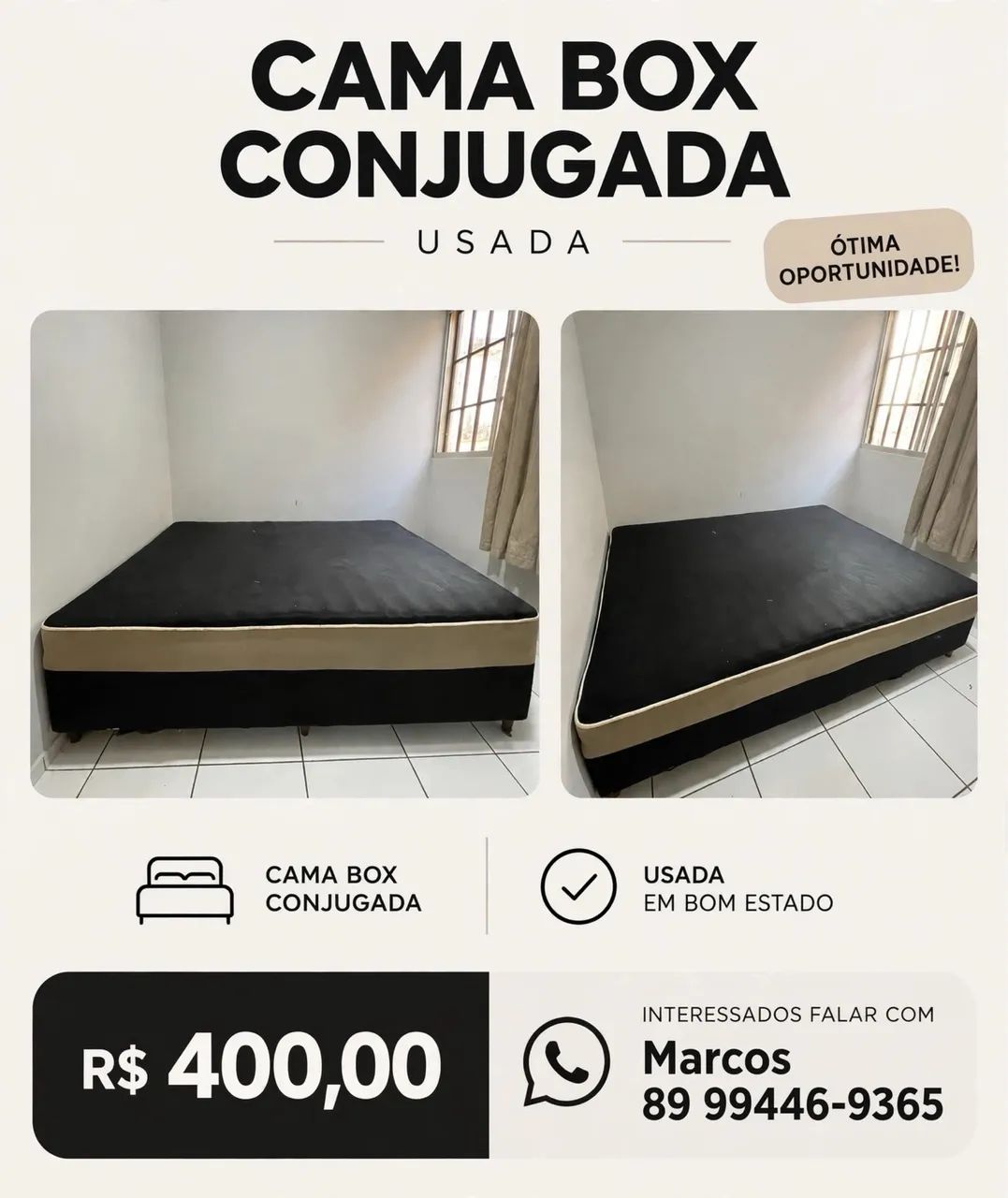 Cama box conjugada