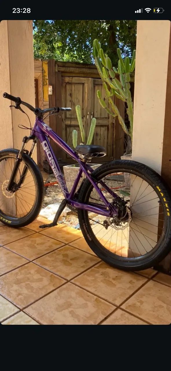 Bicicleta GIOS 4TRIX roxa e branca - Foto 2