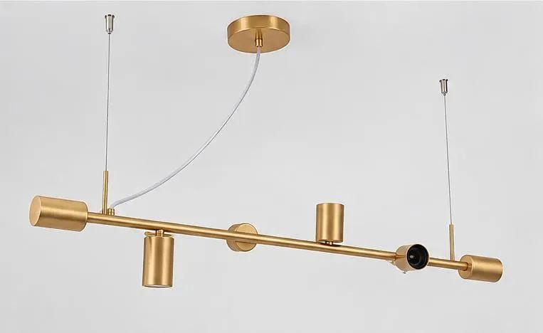 Lustre Pendente Linear Dourado - Moderno e Elegante - Foto 2