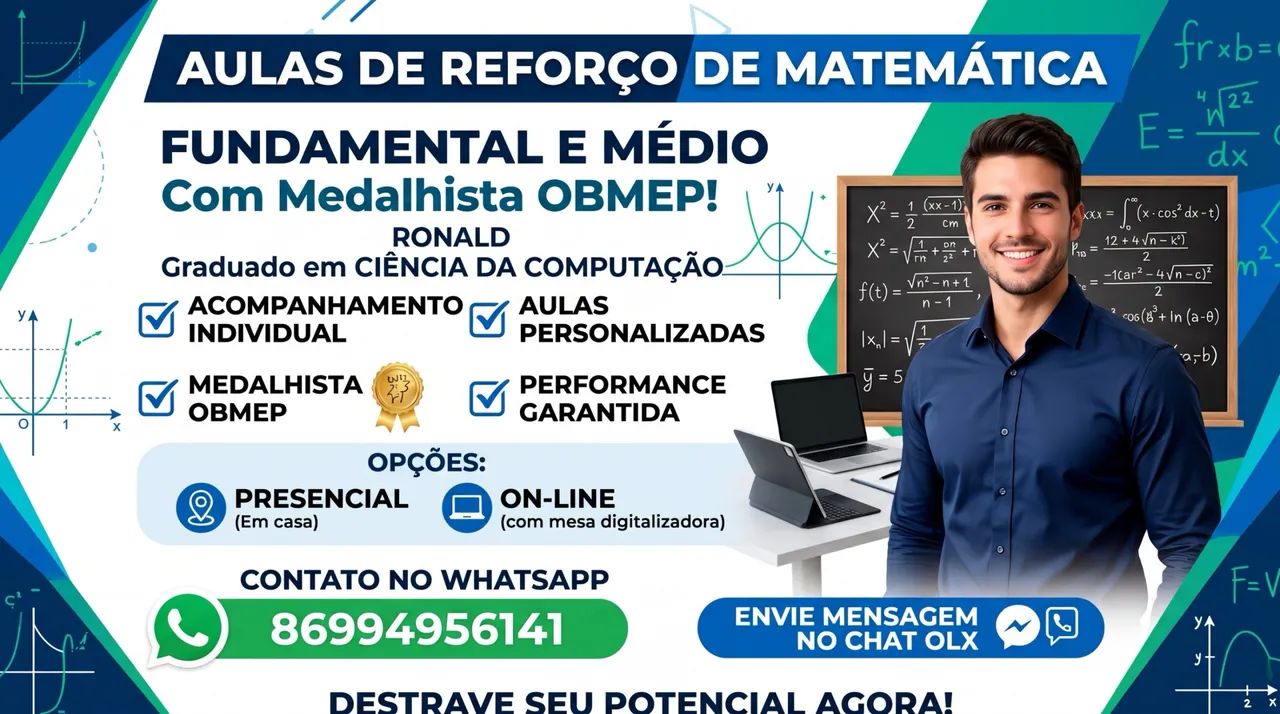 Aulas de Matemática Fundamental/Médio