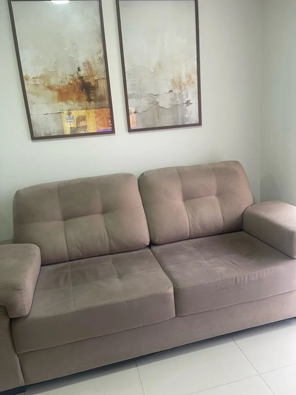 SOFÁ BEGE ALTA QUALIDADE  - Foto 2