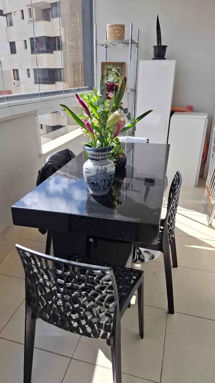 Mesa de ardósia com 4 cadeiras - Foto 4