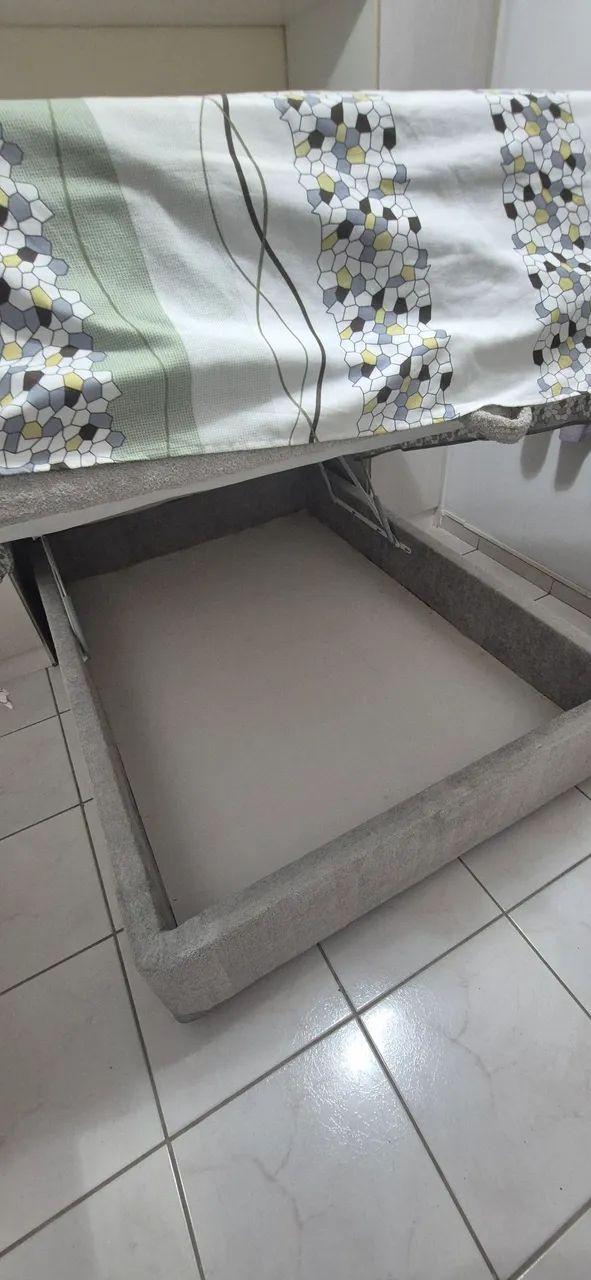 Cama Box Bau Casal + Colchão 