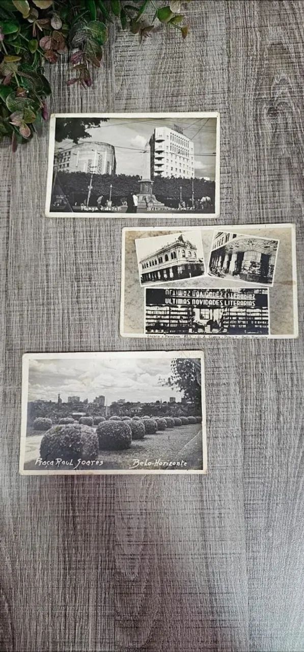 LOTE COM 3 POSTAIS ANTIGOS DE BELO HORIZONTE 