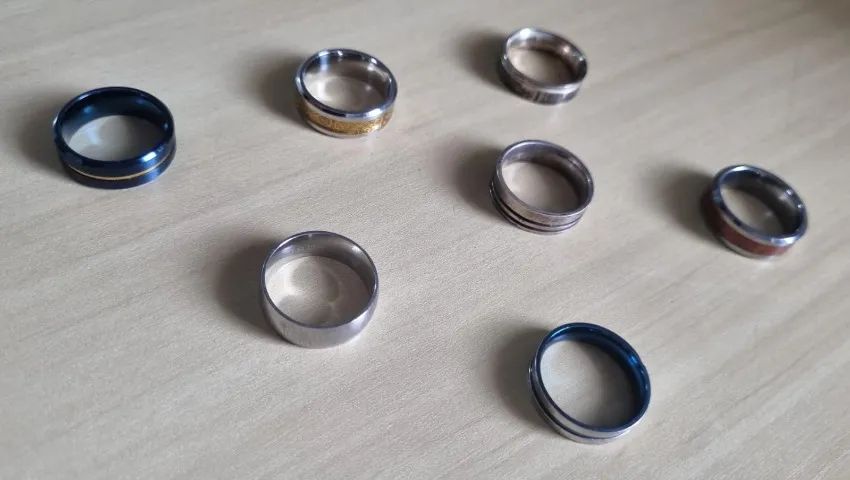 Kit 7 Aneis Masculino Aro 25