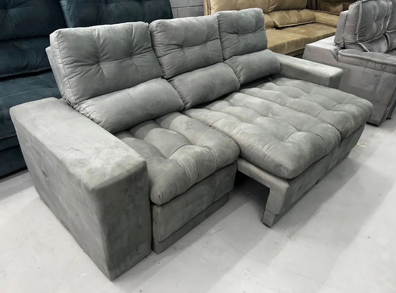 Sofá Retrátil e Reclinável 2.30m NOVO ( Direto da Fábrica )  - Foto 3