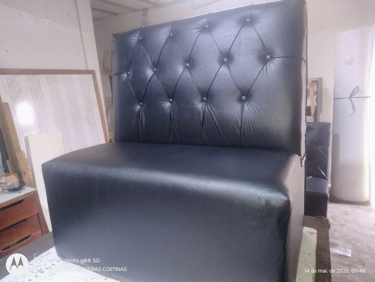 Sofa booth capitonado 1 metro - Foto 5