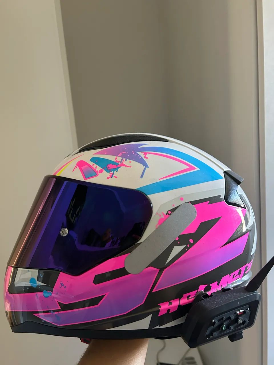 capacete ls2 tam 58 com intercomunicador 