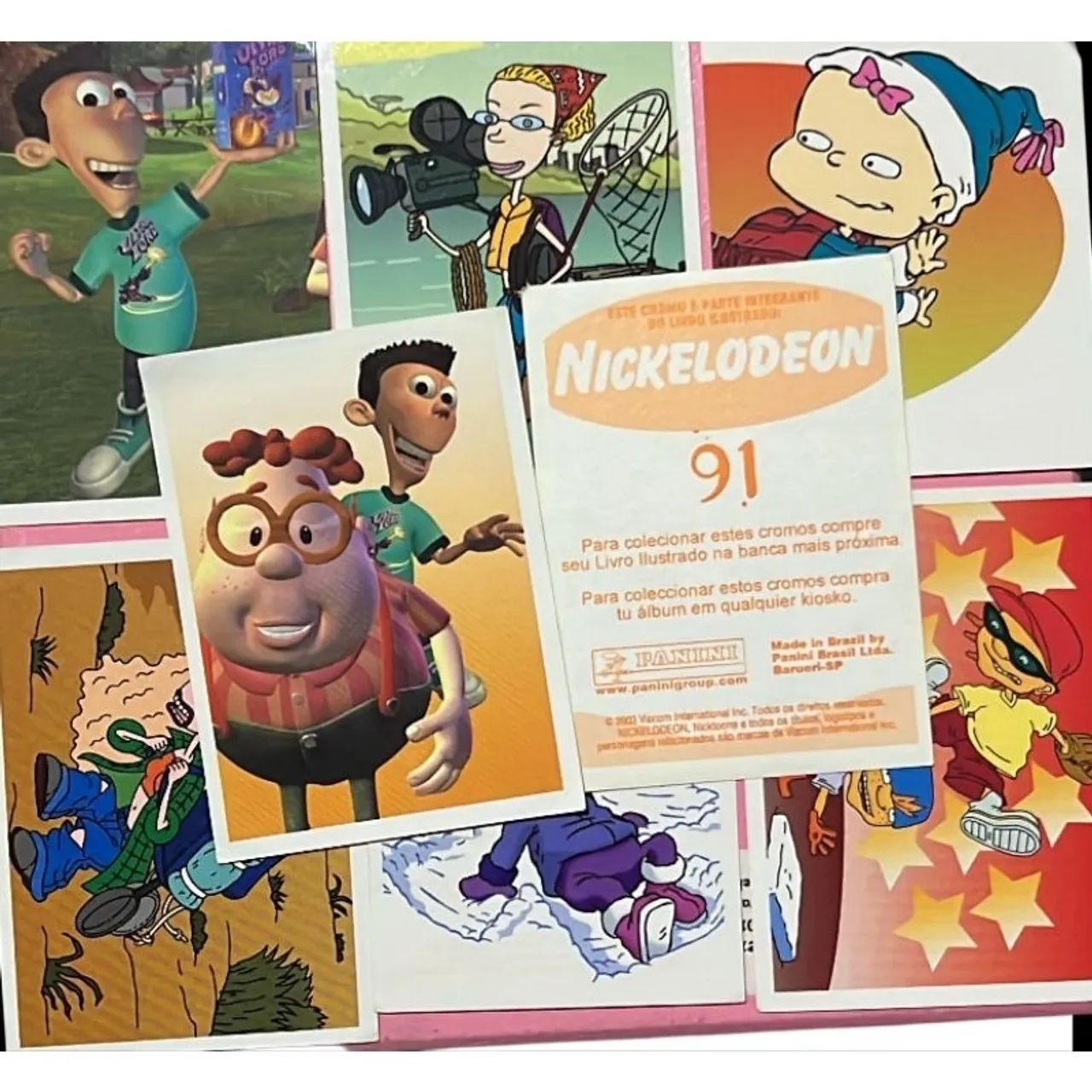8 figurinhas nickelodeon anos 2000 editora panini