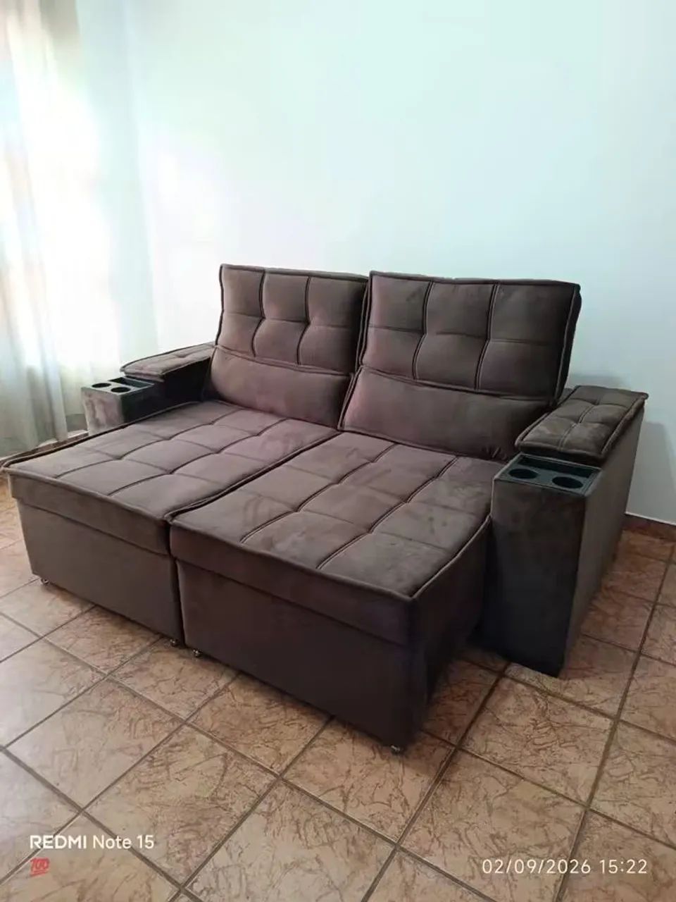 Sofá retrátil e reclinável novo 