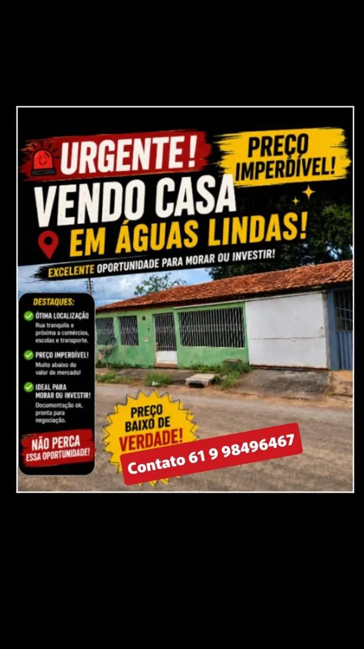 Vendo casa em Águas Lindas, Águas Bonitas 1
