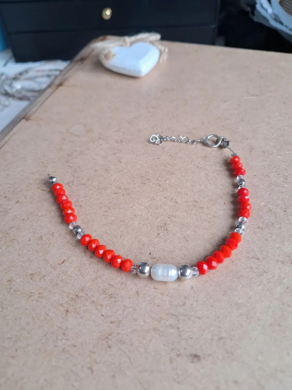 Pulseira cristal, pérola água doce e prata 925 - Foto 2