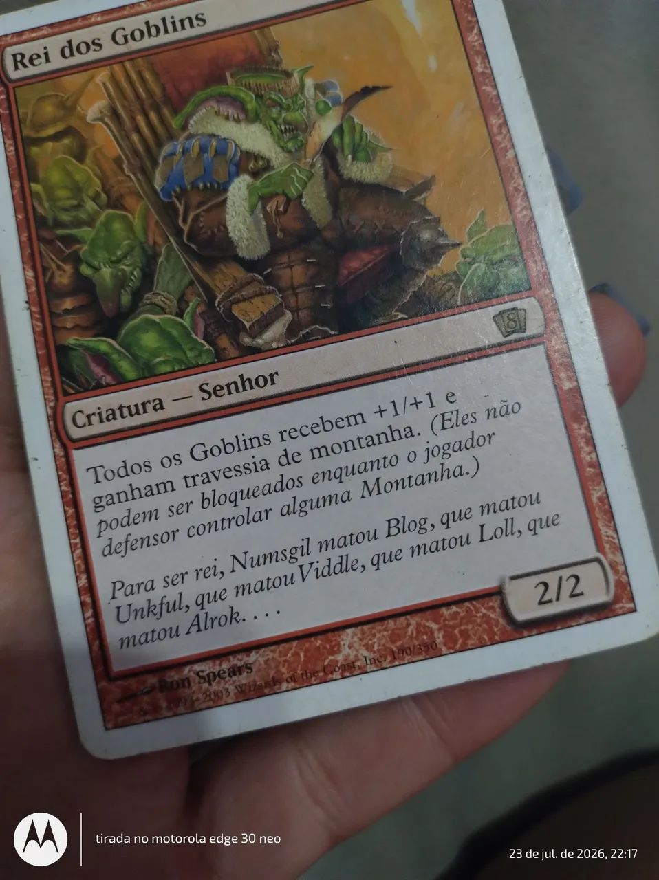 Rei dos goblins carta Magic the gathering  - Foto 4