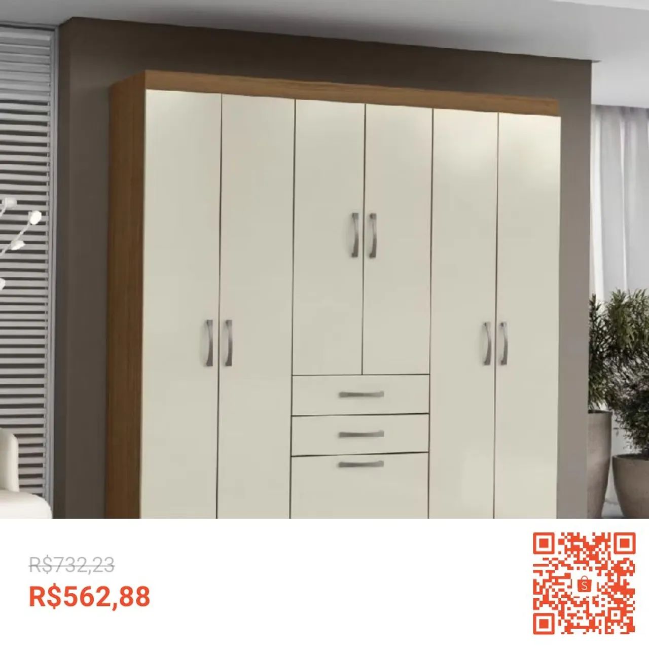 Guarda roupa casal 7 portas - Foto 4