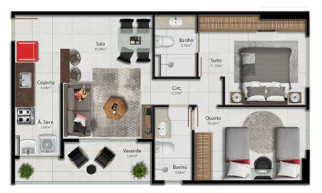 1 quarto e sala Barro Vermelho Novo Lançamento Imperdível - Foto 18