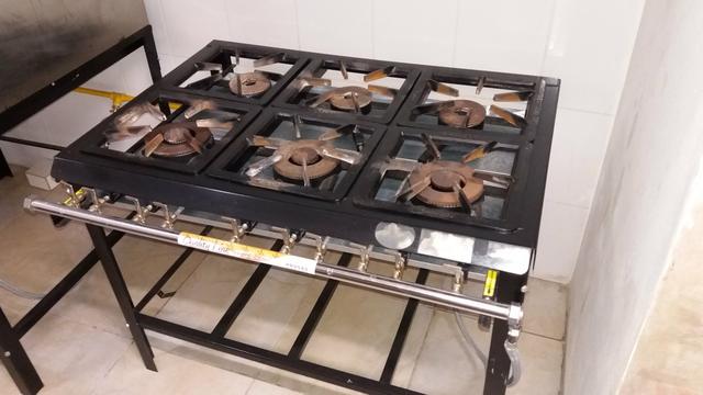 Fogao industrial 6 bocas e forno industrial