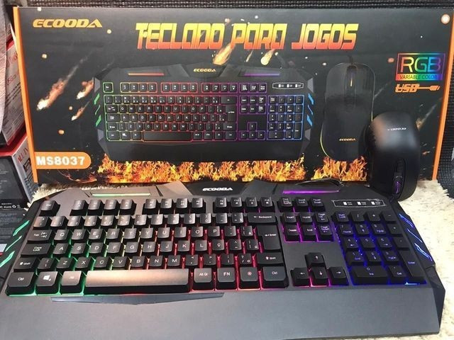 Teclado para Jogos gamer com Mouse gamer 7 botões-(Entrega Gratuita) - Foto 2