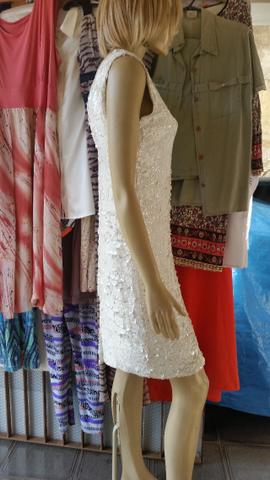 Vestido de Paetê Branco Novo - Foto 5